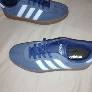 Adidas Men's Navy and White Athletic Shoes